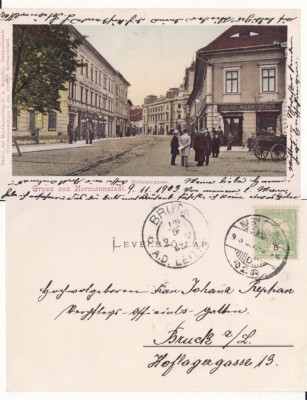 Sibiu- Heltauergasse- clasica, rara foto