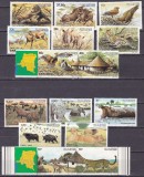 Zair 1982/84 fauna parcuri nationale MI 779-785/838-845 MNH