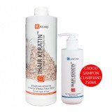 Tratament keratina indreptare Kacao 1000ml + Cadou Sampon Clarifiant 250ml Ihair Keratin