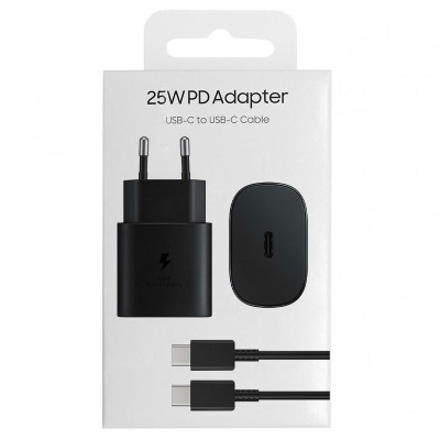 OEM (TA800NBC) - Incarcator Retea + Cablu USB-C, 25W, 1xUSB-C, PD, Fast Charging, Black [blister] foto