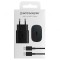 OEM (TA800NBC) - Incarcator Retea + Cablu USB-C, 25W, 1xUSB-C, PD, Fast Charging, Black [blister]