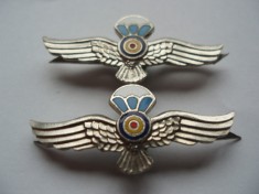 ROMANIA -AVIATIE - SET SEMN ARMA PARASUTISTI /PARASUTIST, MODEL 1977, IM 1.137