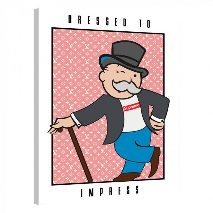 Tablou Canvas, Tablofy, Dressed To Impress &middot; Monopoly Edition, Printat Digital, 40 &times; 50 cm