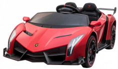 Masinuta electrica 4 x 4 Premier Lamborghini Veneno, 12V, roti cauciuc EVA, scaun piele ecologica, rosu foto