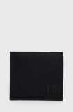 Armani Exchange portofel de piele barbati, culoarea negru