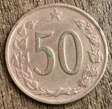 C50 - Moneda foarte veche - Cehoslovacia - 50 haler - 1963