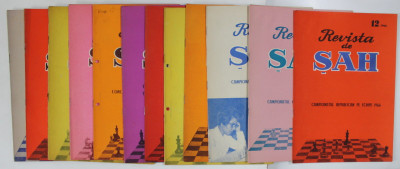 REVISTA DE SAH , ORGAN AL FEDERATIEI ROMANE DE SAH , ANUL XVI , COMPLET , SET DE 12 NUMERE SUCCESIVE , IANUARIE - DECEMBRIE , 1965 foto