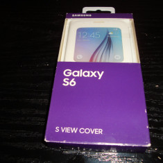 Husa originala Samsung Galaxy S6 activa S View G920F Alb