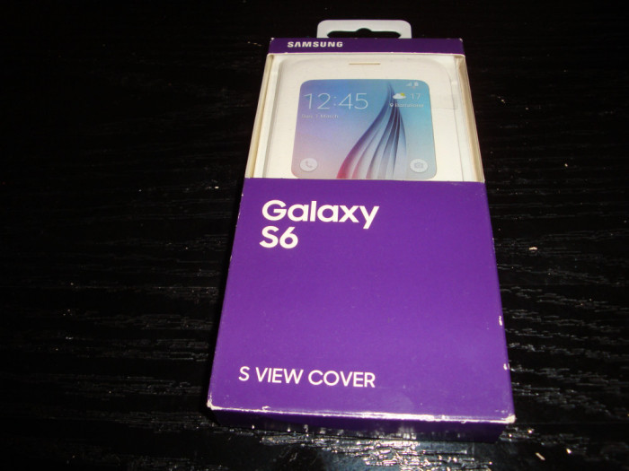 Husa originala Samsung Galaxy S6 activa S View G920F Alb