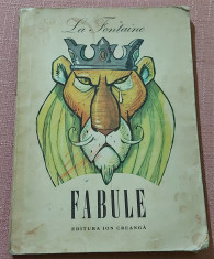Fabule. Ilustratii de Eugen Taru. Editura Ion Creanga, 1980 - La Fontaine foto