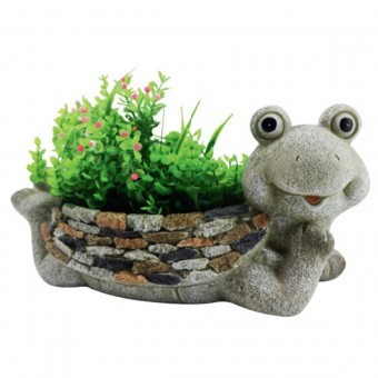 Ghiveci pentru gradina Strend Pro Gecco 2418, Ceramic, Broasca testoasa, 35x16x17 cm foto