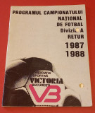 Agenda-Program Fotbal - VICTORIA BUCURESTI (Returul Diviziei A 1987/1988)