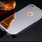 Husa iPhone 6 / 6S MyStyle Elegance Luxury Oglinda Argintie, Silicon Flexibil, Protectie Socuri si Zgarieturi