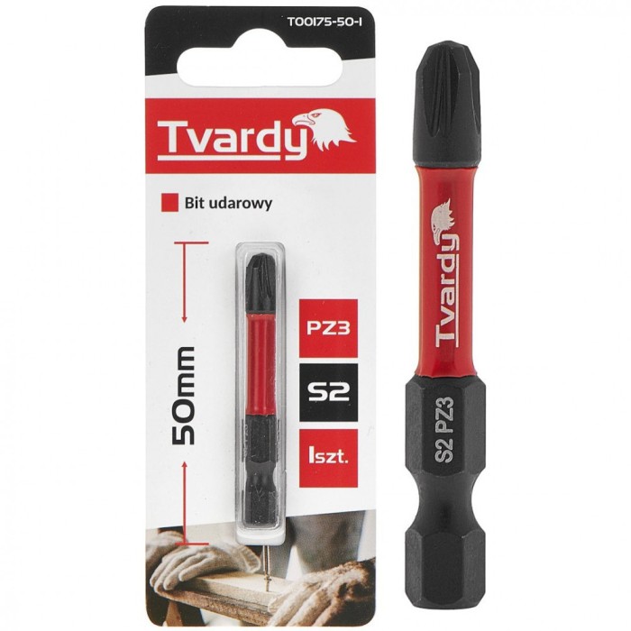 Bit de impact PZ3, 50 mm, Tvardy T00175-50-1