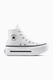 Converse teniși Chuck Taylor All Star Lift Double Stack culoarea alb, A12976C