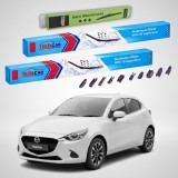 Cumpara ieftin Stergatoare Mazda 2 DJ Facelift 2023-2026 Set Fata si Spate Flat Premium TeamCar
