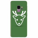 Husa silicon pentru Samsung S9, Minimal Reindeer Illustration Green