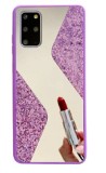 Husa silicon oglinda si sclipici ( glitter) Samsung S20 Plus ; S20+ , Mov