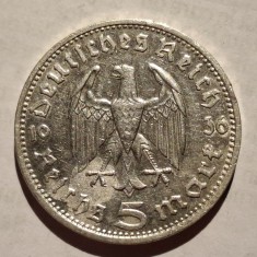 Germania Nazista 5 reichsmark 1936 D argint