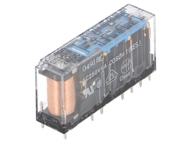 Releu electromagnetic 24VDC SPST-NO x5 SPST-NC x1