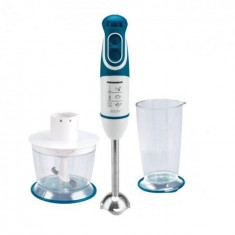 Blender de mana Heinner Charm HB-600BL, multifunctional: tocator, tel si cana de mixat, 600W, 2 viteze + turbo