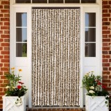 Gossi perdea pentru insecte, bej si maro, 90x200 cm, chenille