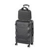 TraveLux Max III gurul&oacute;s bőr&ouml;nd szett fekete