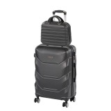 Cumpara ieftin TraveLux Max III gurul&oacute;s bőr&ouml;nd szett fekete