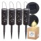 Set 4 lampi LED Solare de Gradina cu picior si agatatoare tip Felinar