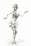 G9. Lucrare Grafica in creion - Feminitate - portret in alb-negru, Portrete, Carbune, Realism, RavariuArt