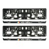 Suport Numar Inmatriculare Auto Mega Drive Romania, Set 2 Bucati, Negru, Polipropilena, 520x133 mm