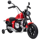 AIYAPLAY Motocicletă Electrică pentru Copii BMW R18 12V, cu Baterie Litiu, 3-8 Ani, Roți Ajutătoare Detașabile, Far, Muzică, Roșie | Aosom Romania