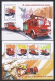 Guineea Bissau 2014 - Autospeciale de pompieri, Colita + Bloc, Cota 15,50 Euro, RARE, MNH