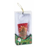 Set cadou Craciun crema picioare, 1 pereche sosete cm 8 x 5 x 17,5 H