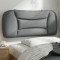 vidaXL Pernă tăblie de pat, gri deschis, 90 cm, material textil