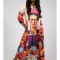 ROCHIE MAXI CU BUZUNARE SI MANECA LUNGA ZEN FRIDA TALIE UNICA Multicolora