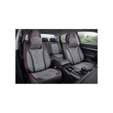 Huse scaune auto universale fractionate 9D Premium fata si spate negru cusatura rosie Cod: HNG1407-5