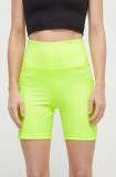 Cumpara ieftin Dkny pantaloni scurti femei, culoarea galben, neted, high waist