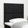 VidaXL Tăblie cap Pe perete Geometric Manual Negru 100 cm Catifea 3337908