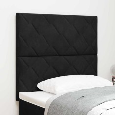 vidaXL Tăblie LED cu lumini cu bandă LED Manual Negru 100 cm Catifea 3338510