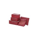 Set 6 organizatoare de calatorie pentru valiza rosu