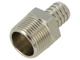 Conector filetat ştuţ alamă nichelată R 3/4 exterior PNEUMAT 3040 16-3/4
