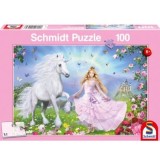 Puzzle 100 piese, Printesa unicornilor, Schimdt