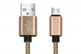 CABLU DATE INCARCARE USB LA MICRO USB 1M 2A GOLD, Mega Drive