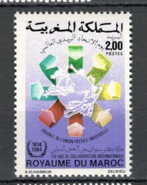 Maroc.1984 Ziua Postei MM.129 foto