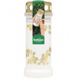 Candela Bolsius Nr.6 din Plastic cu Capac Alba Model Inima 70h DNC58679