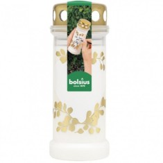 Candela Bolsius Nr.6 din Plastic cu Capac Alba Model Inima 70h DNC58679 foto
