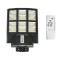 Lampa solara LED 600W cu panou solar 18W, baterie LifePo4 3.2V/15Ah, 6500K, 2090lm, senzor de miscare, telecomanda IP65 Breckner Germany