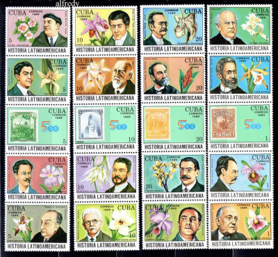 CUBA 1989, Flora,Personalitati, serie neuzata, MNH foto