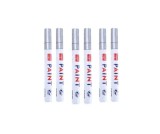 Cumpara ieftin Set 6 Markere Argintii Permanente, Vopsea Ulei, Varf 2.8mm, Metal, Sticla, Plastic, Lemn, Retus Auto